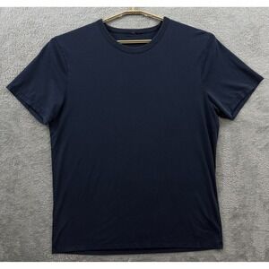 Lululemon Shirt Mens XL Blue Organic Cotton Classic Fit Short Sleeve Stretch Tee